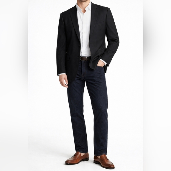 RALPH LAUREN Slim Fit 100% Wool Blazer36RBlackTailored Classic
